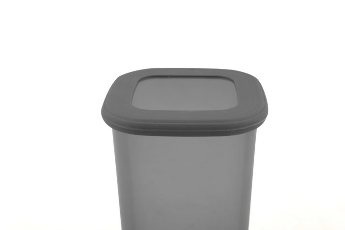 Hermia BNMPOLYAS12-120 Juego de 12 Cajas de Almacenaje de Plástico Gris, 1200 ml